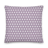 White on Pastel Purple Polka Dots Premium Decorative Pillow Cushion, Pillow, $ 71.50, A Moment Of Now™